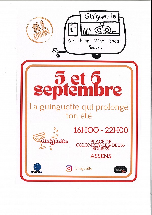 La Gin'guette - Vendredi 5 et samedi 6 septembre 2025 de 16h00 à 22h00