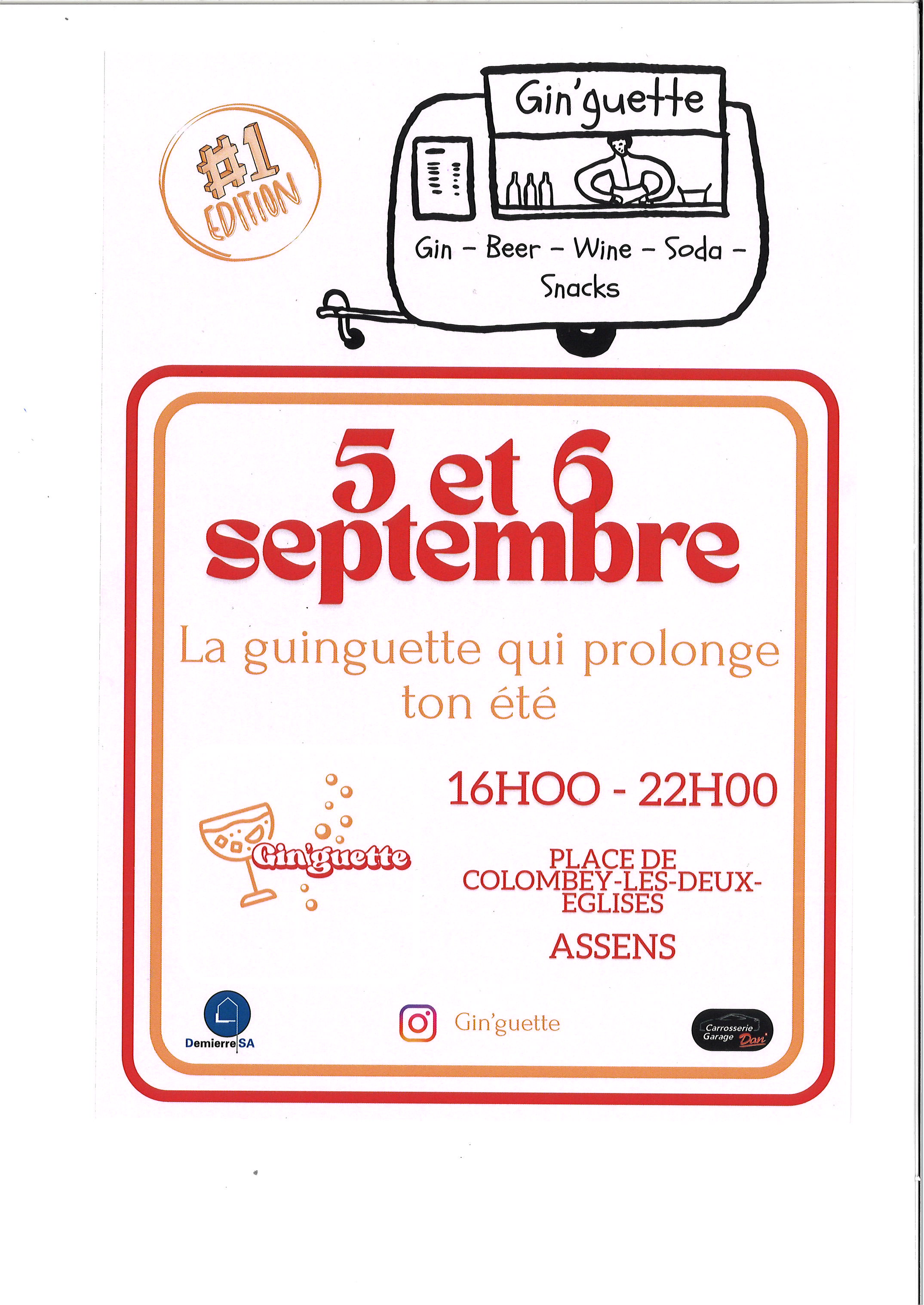 La Gin'guette - Vendredi 5 et samedi 6 septembre 2025 de 16h00 à 22h00